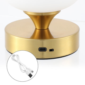 Owen 6.13" Bohemian Farmhouse Iron Rechargeable Integrated LED Table Lamp - JONATHAN Y